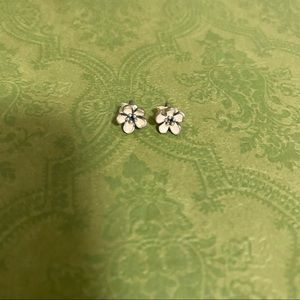 Pandora Pink Flower Earrings